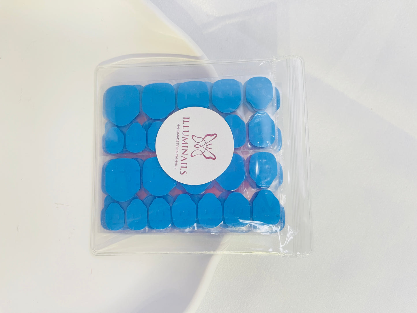 Upgraded Blue Jelly Sticky Nail Tabs 10 Sheets (240 Pieces)
