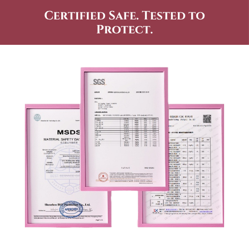 SGS, MSDS and product safety testing documents for Pro-Fit Extra-Strong Adhesive Tabs