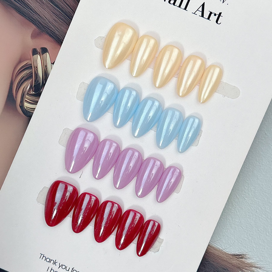 Spring Pastel Glaze press-on nails, main product view