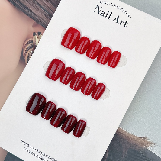 Crimson Kiss press-on nails, main product view