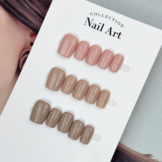 Bare Beige press-on nails, main product view