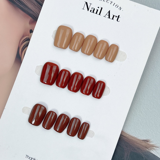 Modern Browns press-on nails, main product view