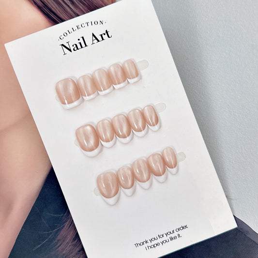 Moonlit French press-on nails, main product view