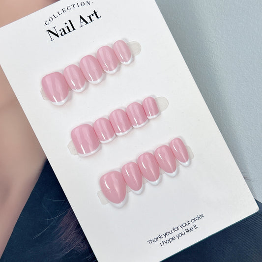 Skinny French press-on nails, main product view