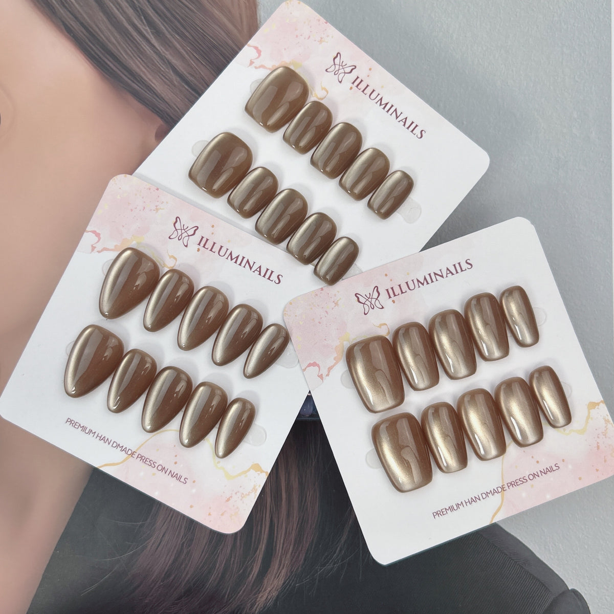 Muted Chrome press-on nails, alternate product view 8