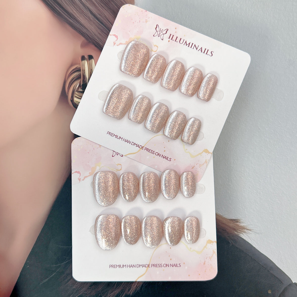 Golden Aura press-on nails, alternate product view 8