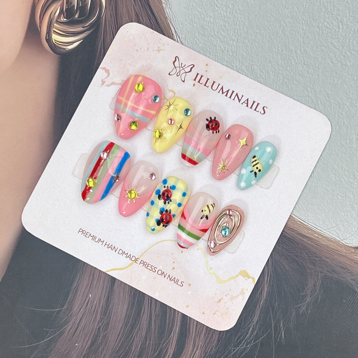 Spring Garden press-on nails, alternate product view 2