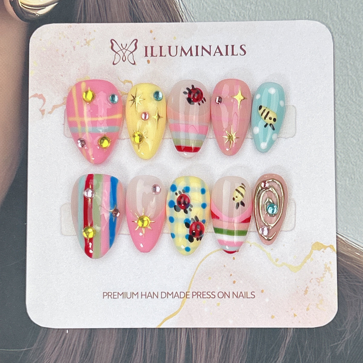 Spring Garden press-on nails, alternate product view 3