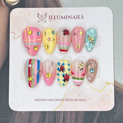 Spring Garden press-on nails, alternate product view 3