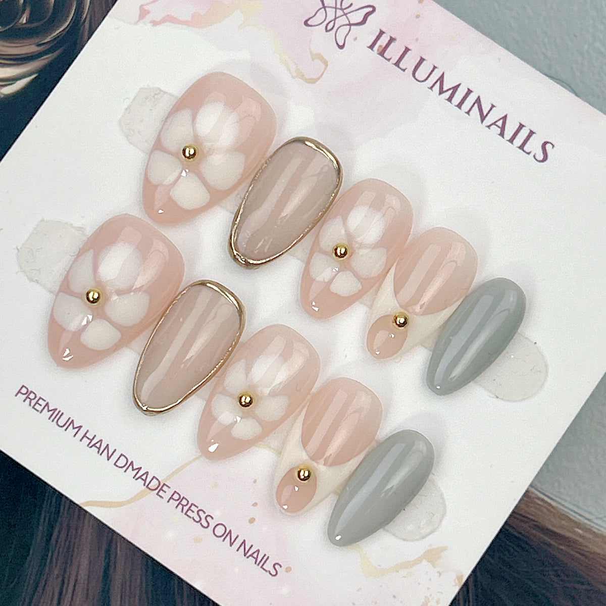 Blossom Mist press-on nails, alternate product view 2