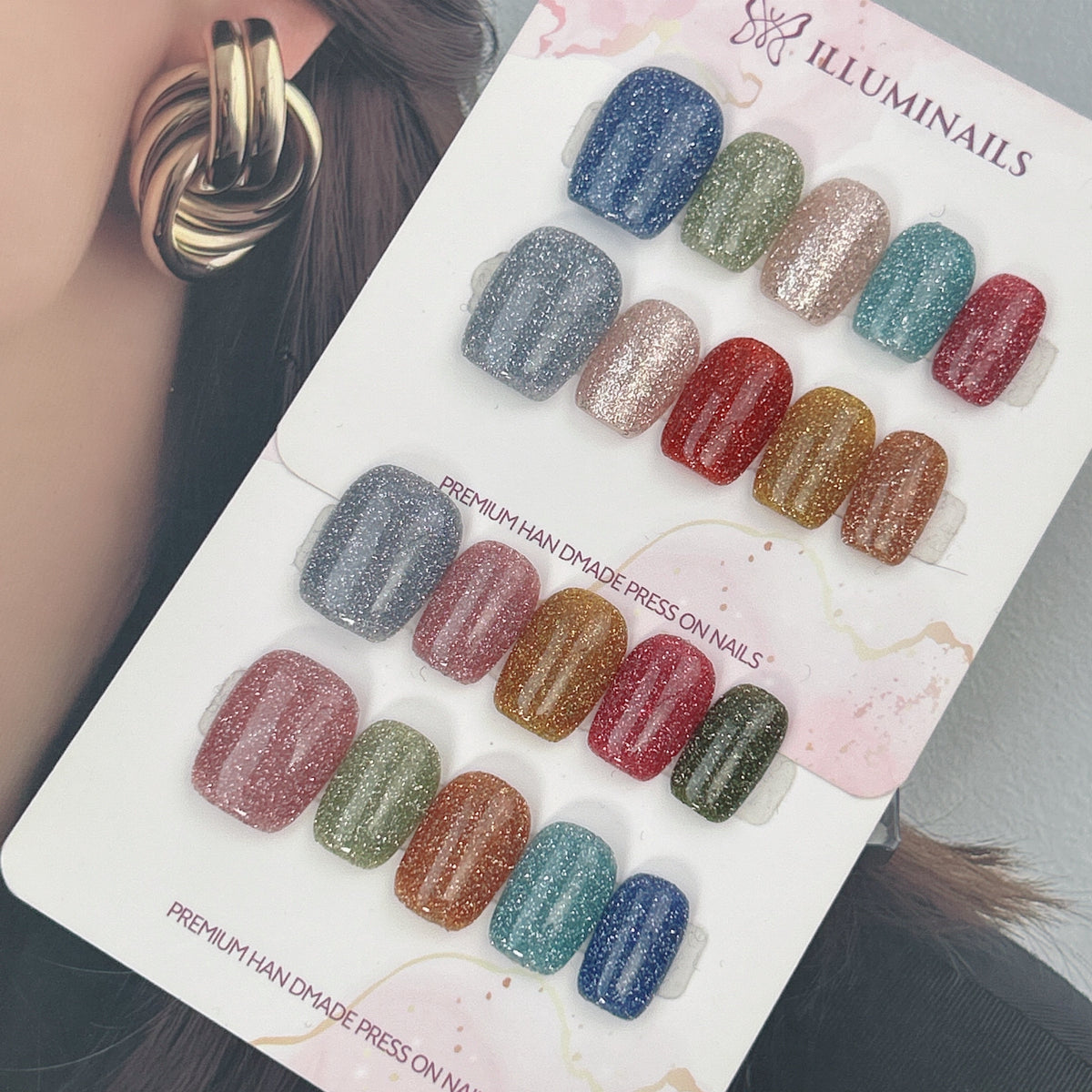 Candy Sparkle press-on nails, alternate product view 2