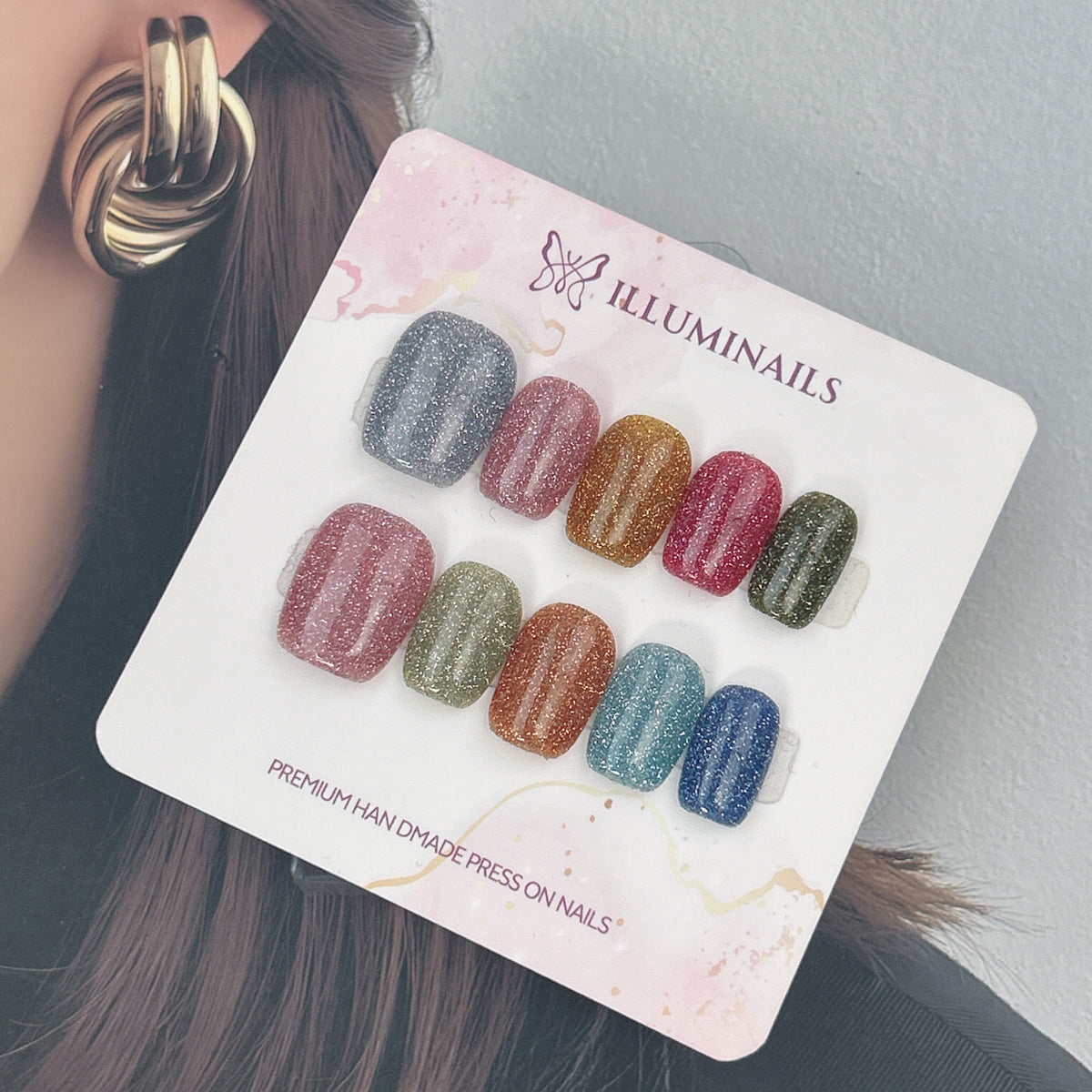 Candy Sparkle press-on nails, alternate product view 4