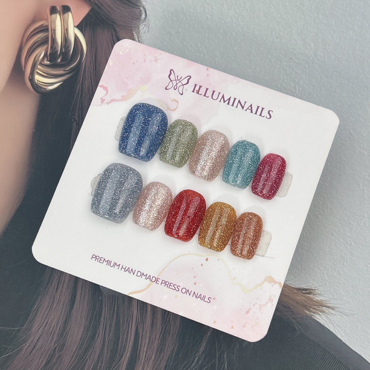 Candy Sparkle press-on nails, alternate product view 3