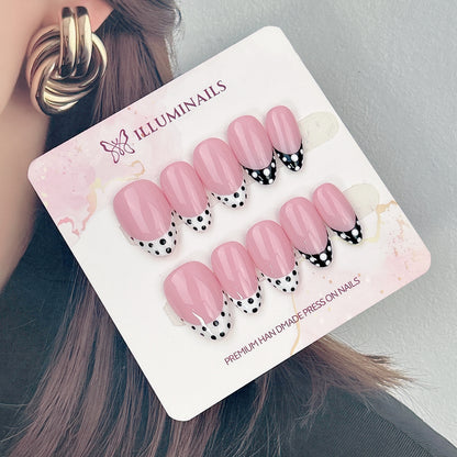 Polka French press-on nails, main product view