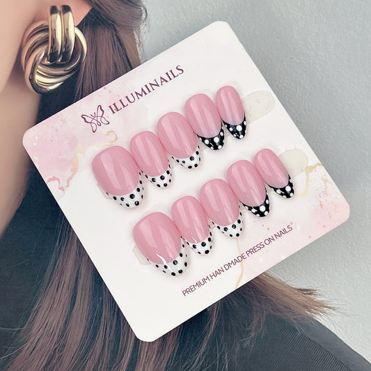 Polka French press-on nails, main product view