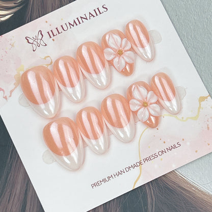 Pearl Bloom press-on nails, alternate product view 2