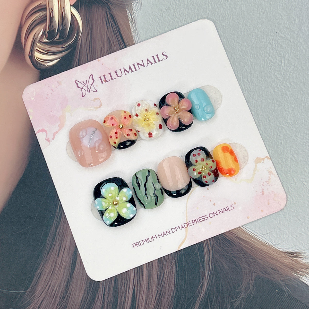 Botanical Bliss press-on nails, alternate product view 3