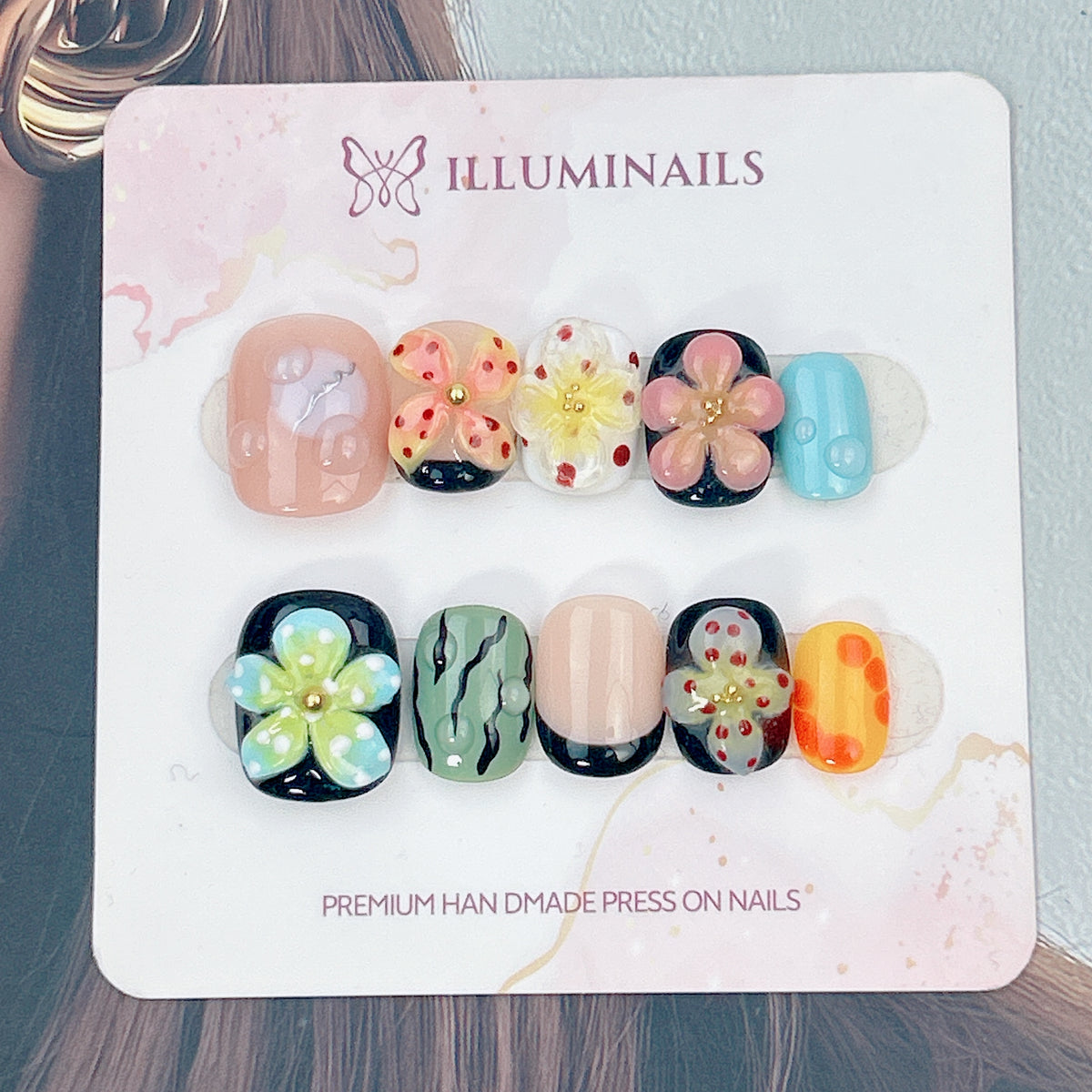 Botanical Bliss press-on nails, alternate product view 2