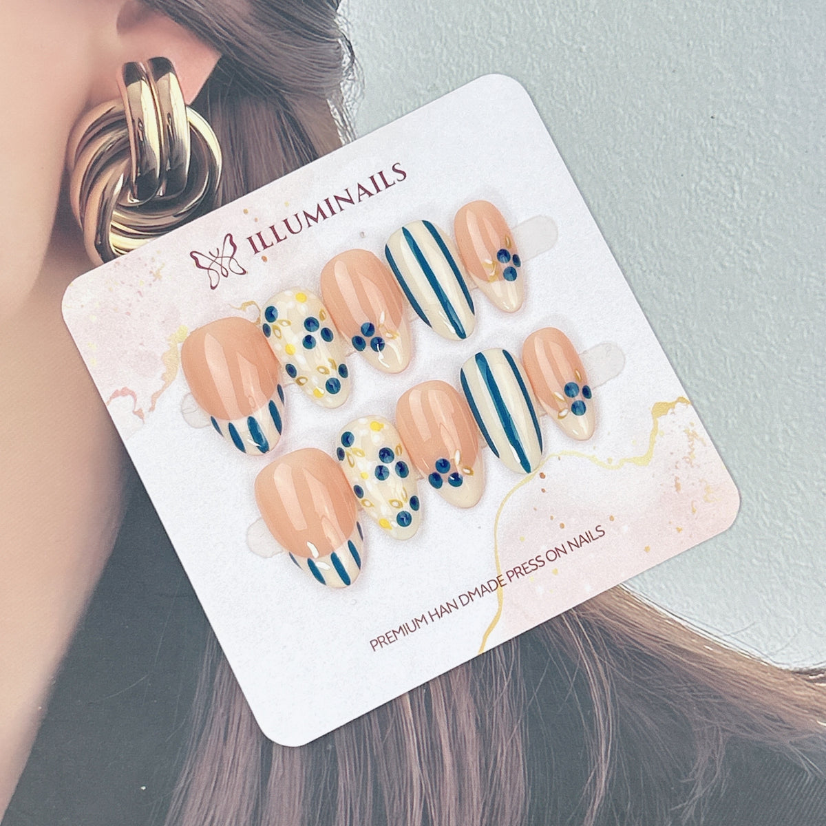 Blueberry Picnic press-on nails, alternate product view 3