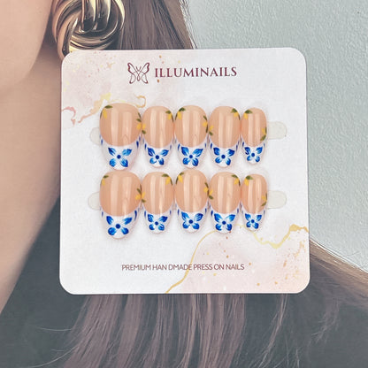 Porcelain Petals press-on nails, alternate product view 3