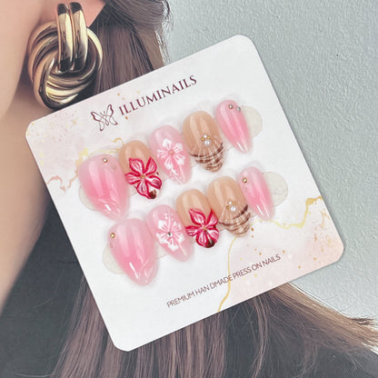 Blossom Picnic press-on nails, alternate product view 2
