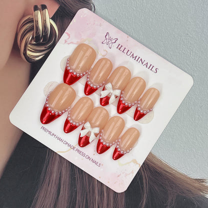 Ruby Elegance press-on nails, main product view