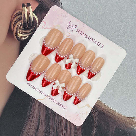 Ruby Elegance press-on nails, main product view
