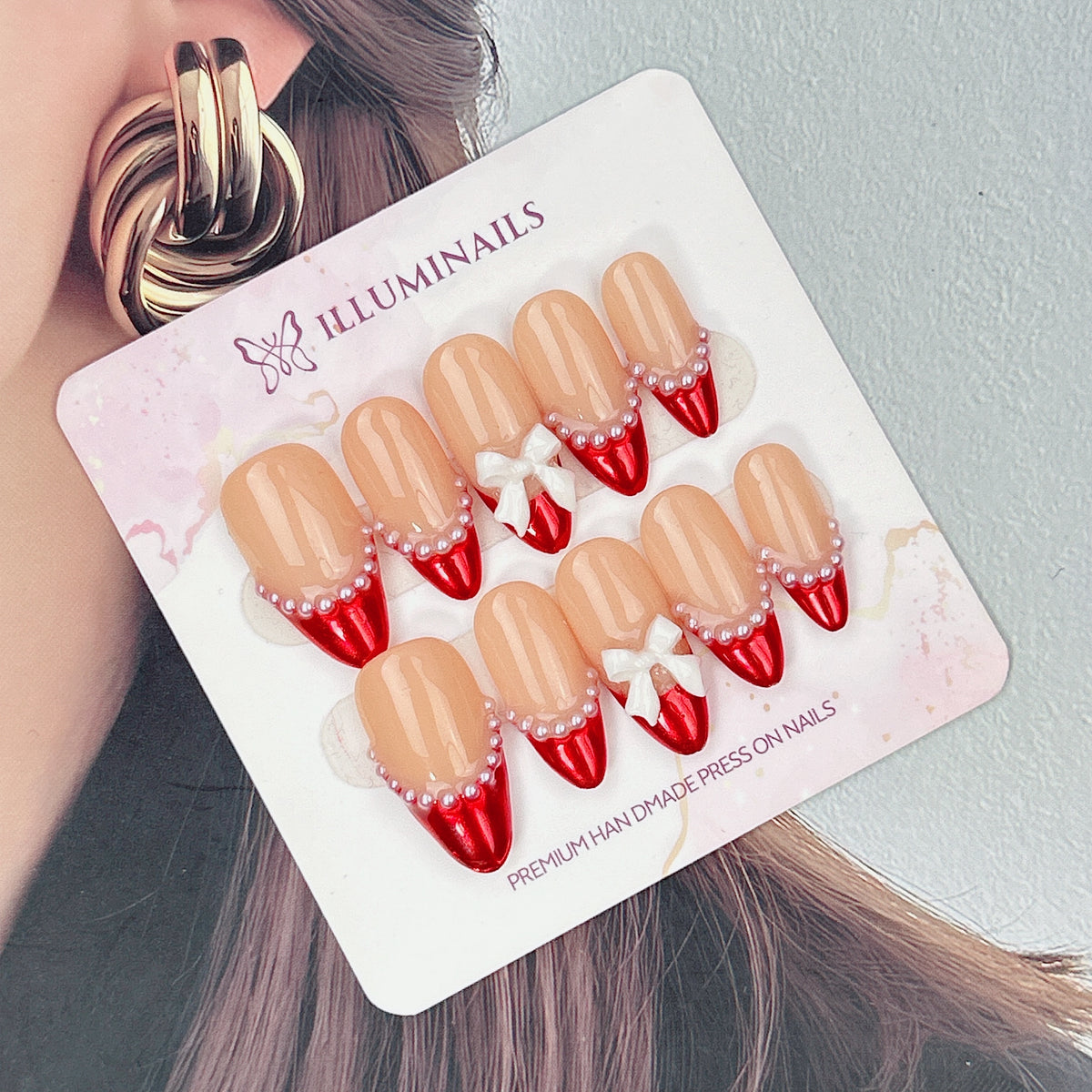 Ruby Elegance press-on nails, alternate product view 3