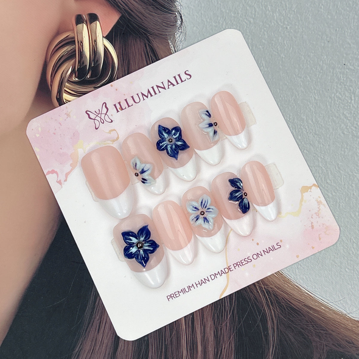 French Bloom press-on nails, alternate product view 2