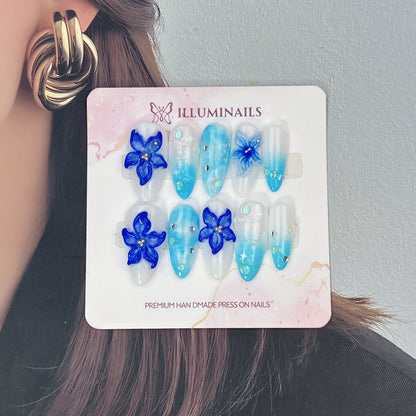 Ocean Bloom press-on nails, alternate product view 3