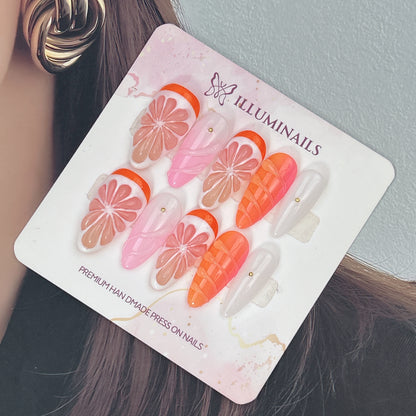 Citrus Blossom press-on nails, main product view