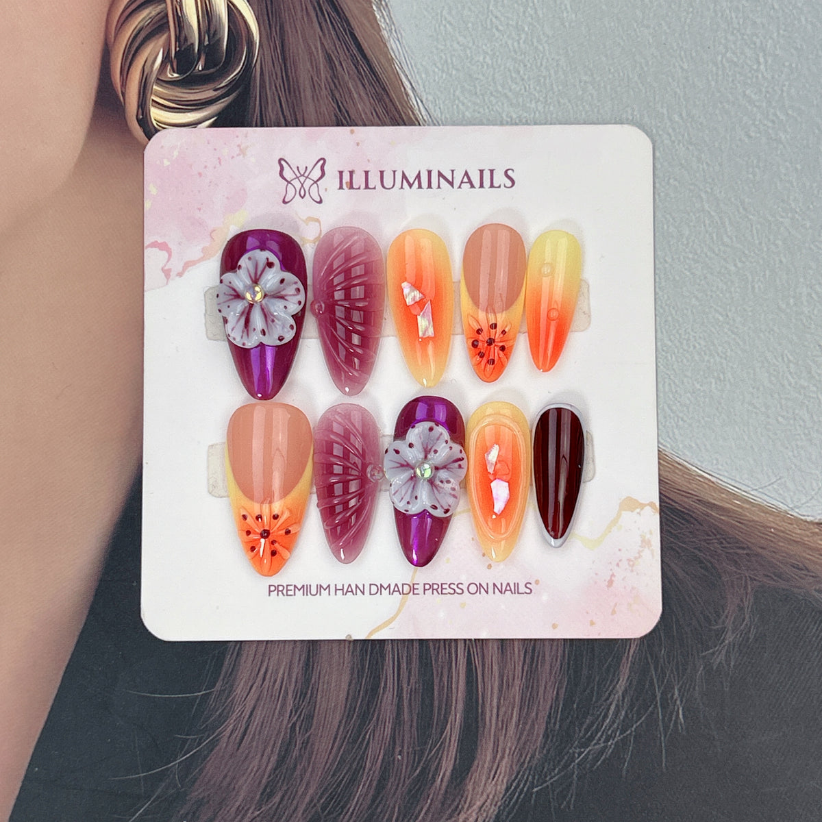 Mystic Bloom press-on nails, alternate product view 2