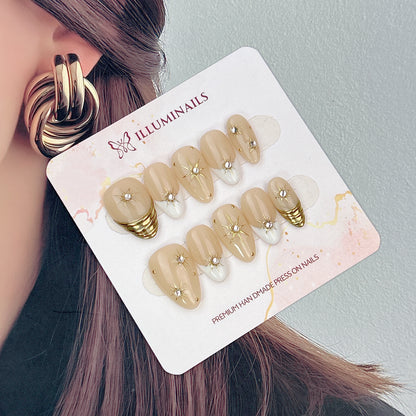 Golden Stardust press-on nails, alternate product view 3