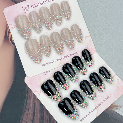 Midnight Crystal press-on nails, alternate product view 2