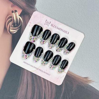 Midnight Crystal press-on nails, alternate product view 3