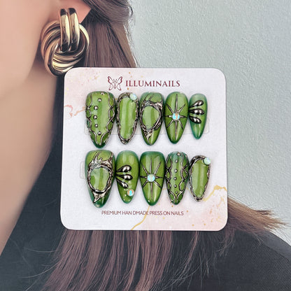 Forest Charm press-on nails, alternate product view 2