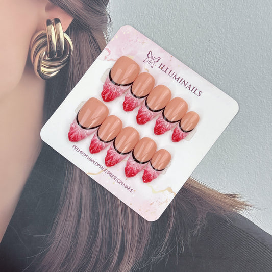 Blush Bloom press-on nails, main product view
