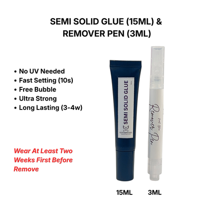 Semi Solid Glue and Remover Bundle (Long Wear Solution)