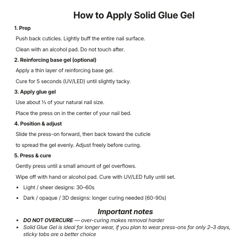 Solid Glue Gel + Reinforcing Base Gel Set