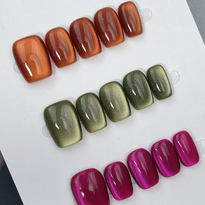 Autumn Mirage press-on nails, close-up detail