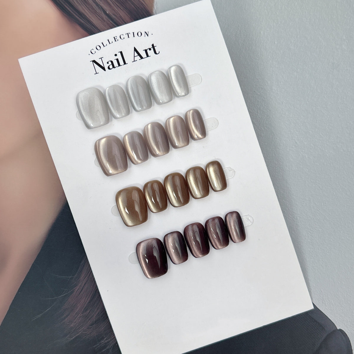 Muted Chrome press-on nails, main product view