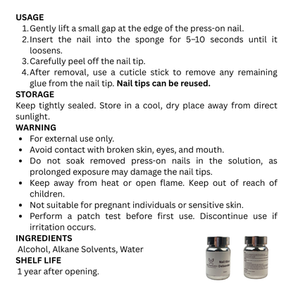 Nail Glue Debonder (Soak-off Sponge)