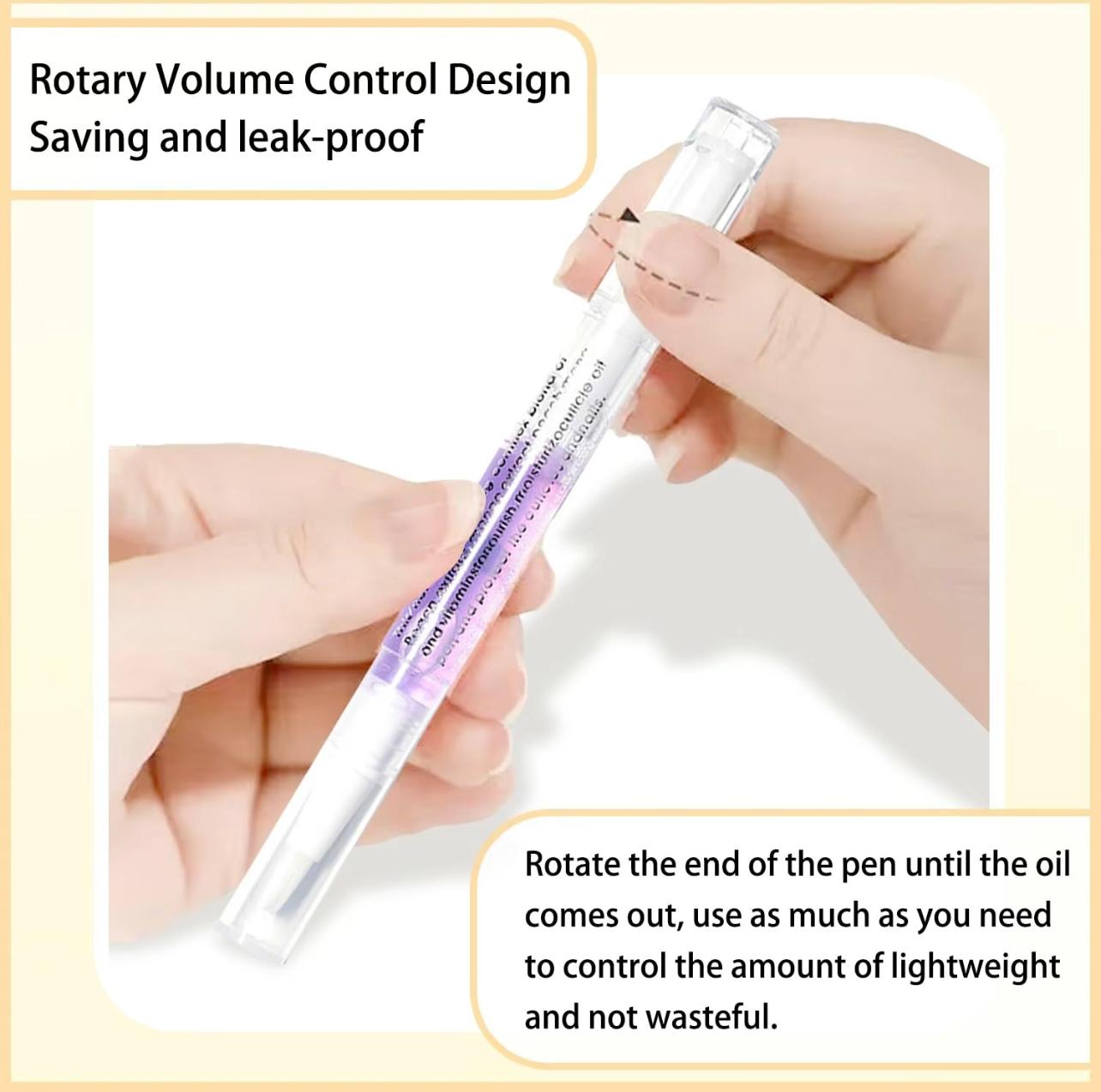Twist dispenser for controlled cuticle oil application