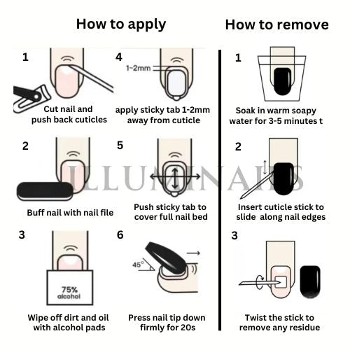 How to apply and remove press-on nails