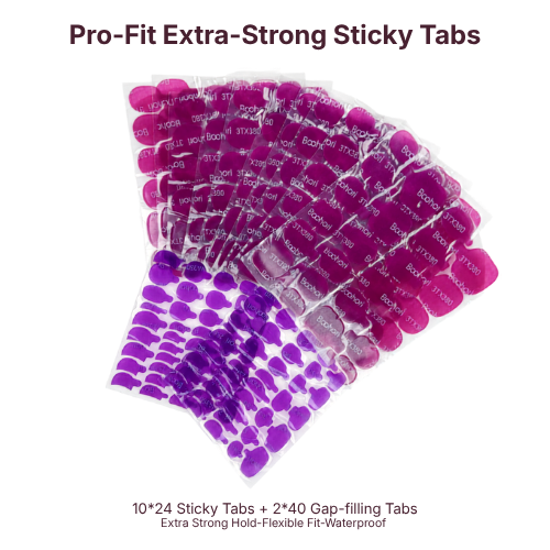 IllumiNails Pro-Fit Extra-Strong Adhesive Tabs with 10 sheets of 24 sticky tabs and 2 sheets of 40 gap-filling tabs
